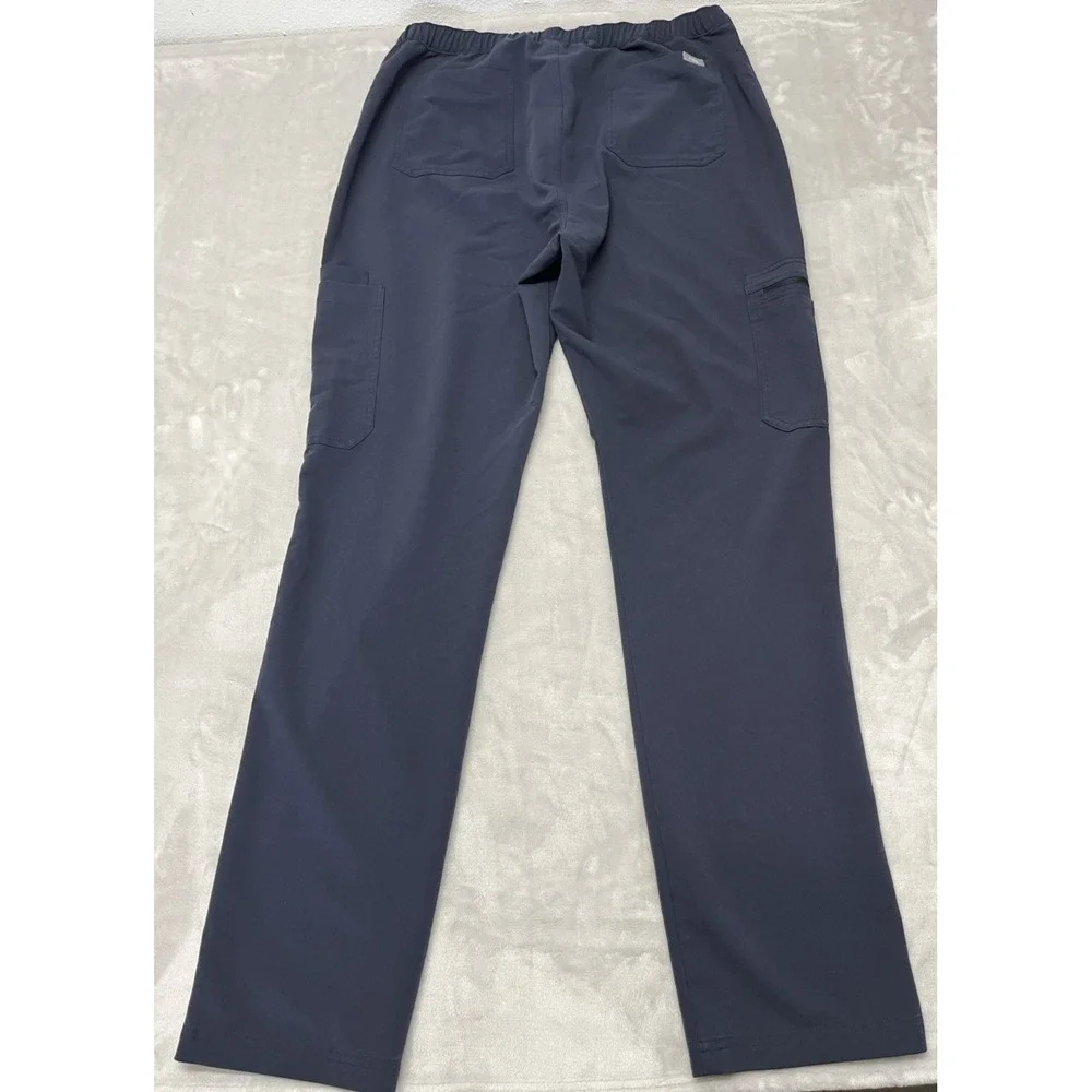 Figs Scrubs Pants Adult  2XL Tall Navy Straight Leg Cargo Technical Collection